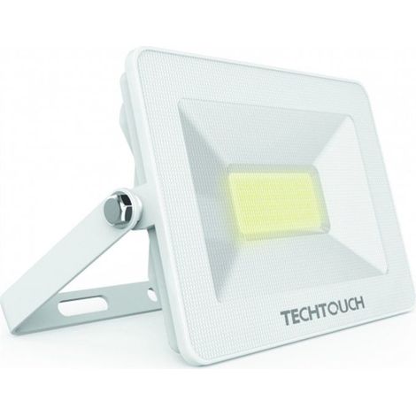 proiettore x2 ecovision prisma ip65 1x10w led 800lm 6400k 120°l.9xan.7xh.2,5cm bianco (1/2)