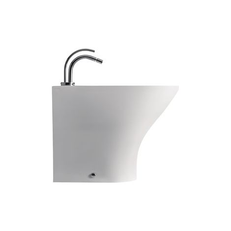 Bidet filomuro a pavimento aquatech monoforo 55 x 35 x h.42 cm bianco