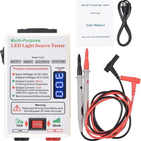 Konvertierbarer 1mA/30mA LCD-LED-Spannungsprüfer, Hintergrundbeleuchtung für Fernsehbildschirme, Lampenmessgerät.