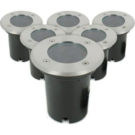 Lot de 6 spots encastrable de sol - INOX 304 - GU10 - IP67 (1/5)