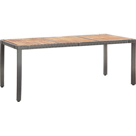 Ensemble à manger d'extérieur 9pcs coussins Résine tressée Gris (1/5)