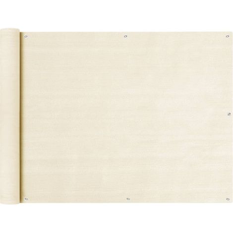 Balkon Sichtschutz Creme 90x600 cm HDPE