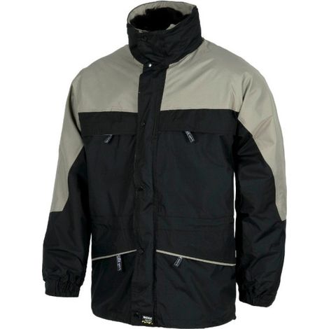 Parka con forro polar interior desmontable WORKTEAM Sport S1100 L Negro+Beige (1/5)