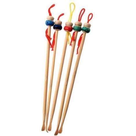 Cure-Oreille - Bambou - 6 x 4 mm - Pour Nettoyage Auriculaire Doux - Lot De 5 (1/4)