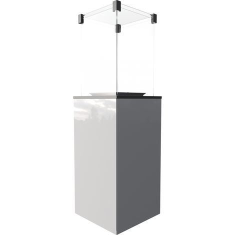 KRATKI Gaskamin PATIO Glas Weiss Manuell Gasheizgerät Wärmelampe 4-8,2 kW (1/5)