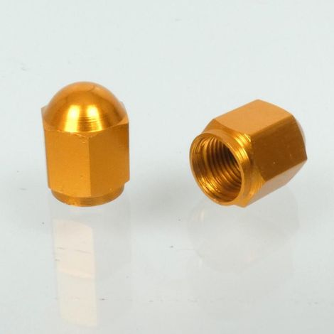 Bouchon de valve Bike It Hexagonal aluminium anodisé or pour moto