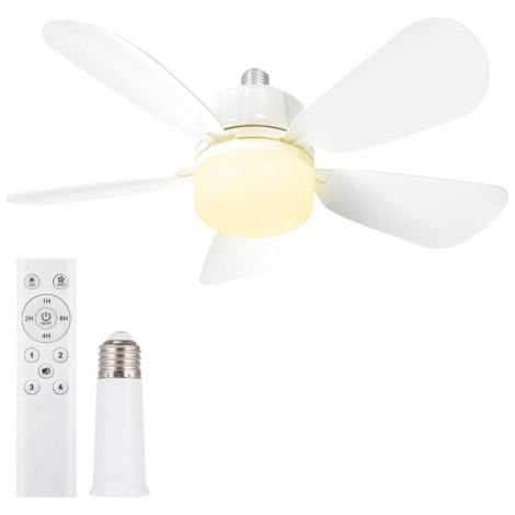 Ventilador de 50 cm con portalámparas E27, ventilador con luz LED para baño, cocina, dormitorio y garaje, 1 unidad dengyank (1/5)