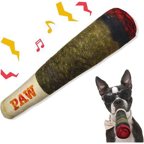 Jouet à mâcher en peluche pour chien - Design articulation PAW - Couineur intégré (1/4)