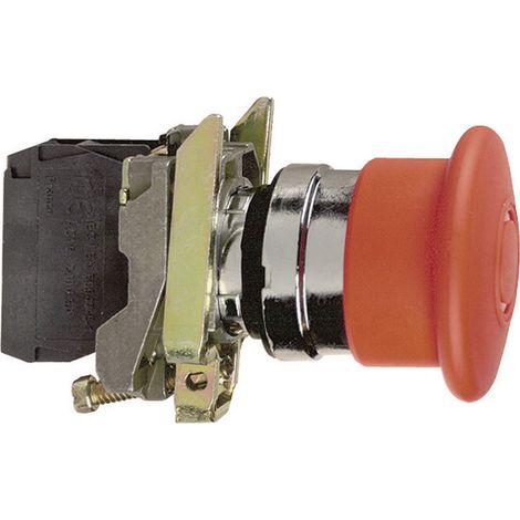 Schneider Electric XB4BS8445 Pilztaster Frontring Metall, mit NOT-Aus-Schalter, rund, rückstellbar 1