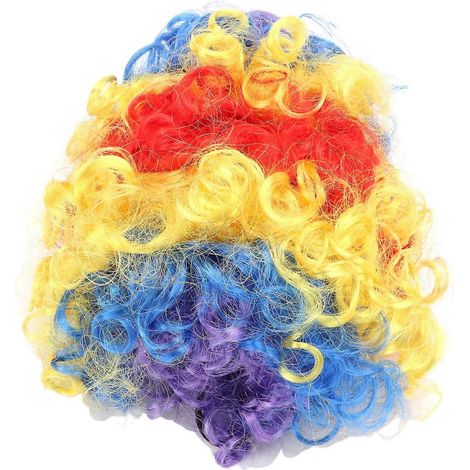 Perruque de clown pour chien, mignonne, attrayante et unique, avec collier et attache pour petits chiens et chats. (1/2)