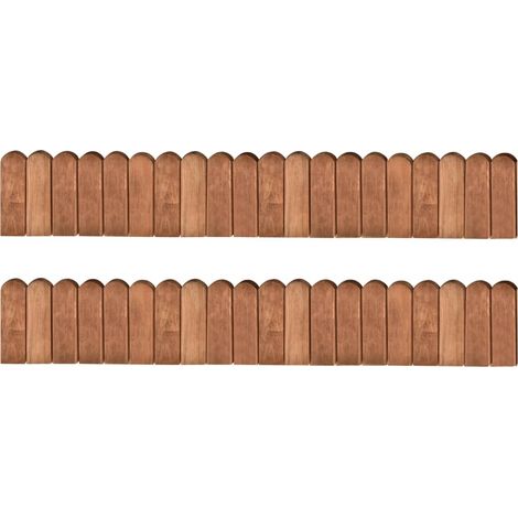 Rouleaux de bordure 2 pcs 120 cm bois de pin imprégné
