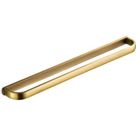 Toallero mural de latón, de una sola barra, para baño y cocina, 57 cm (bronce antiguo) (1/5)
