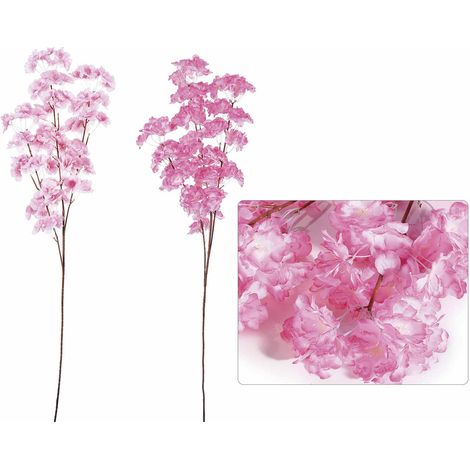 Rami primaverili di fiori di ciliegio artificiale, set da 6 pezzi, cm 56 H (con gambo 98)
