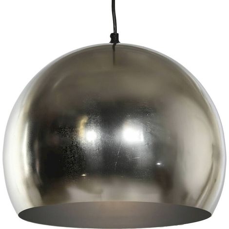 Suspension moderne en métal argenté style urbain chic - argent chromé brillant (1/5)