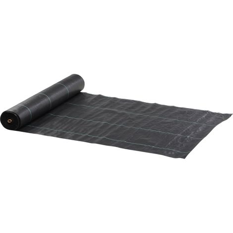 Telo per Pacciamatura 50x2 m Traspirante e Anti-UV in Polipropilene Nero (1/5)