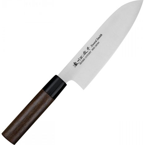 Satake Cutlery Mfg Kenta Walnuss Santokumesser 17 cm Universal