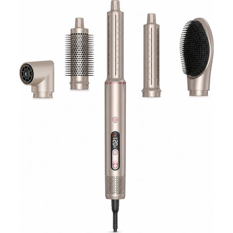 Brosse Soufflante Coiffante 5-en-1 Haute Vitesse avec Ions, Dorée, Prise Britannique 240 V (1/5)