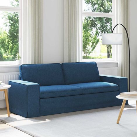 Sofa Blau 222 x 80 x 82 cm Stoff