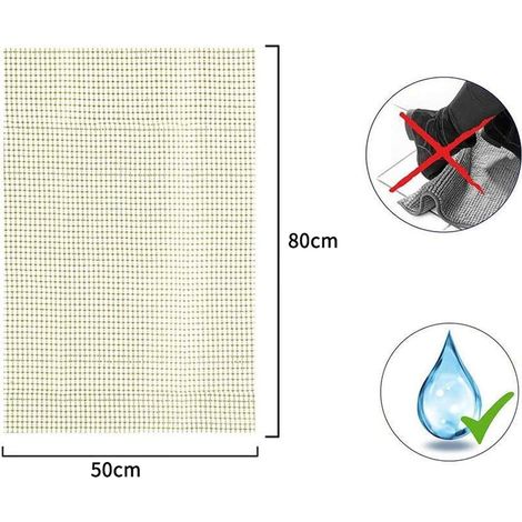 sous-Tapis antidérapant, Protection Moquette stoppeur (50x80cm) en Polychlorure de Vinyle (PVC)