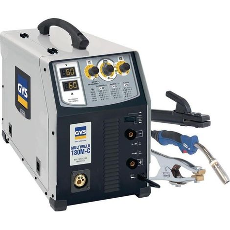 MIG/MAG-Schweißanlage MULTIWELD 180M-C mit Zubehör 30-180 A gasgekühlt GYS (1/5)