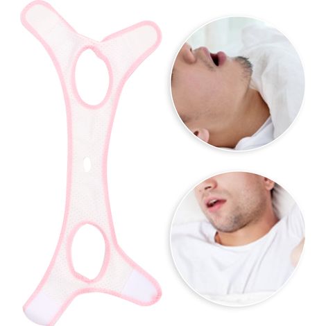 Sangle Anti-Ronflement Respirante pour Enfants et Adultes - Bandeau de Menton Blanc pour Réduire les Ronflements (1/5)