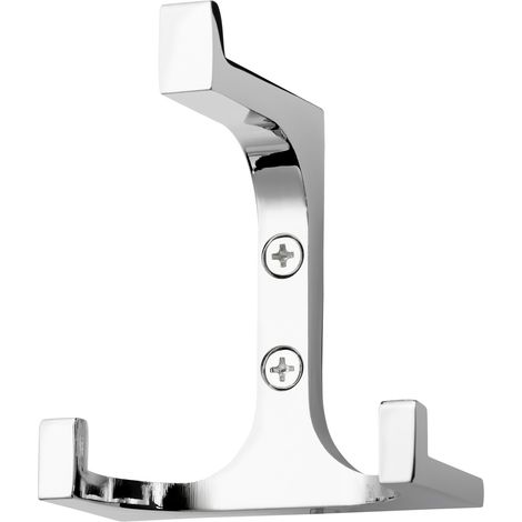 Garderobenhaken QUADRATO Höhe 81 mm x Breite 70 mm Chrom poliert aus Zinkdruckguss (1/4)