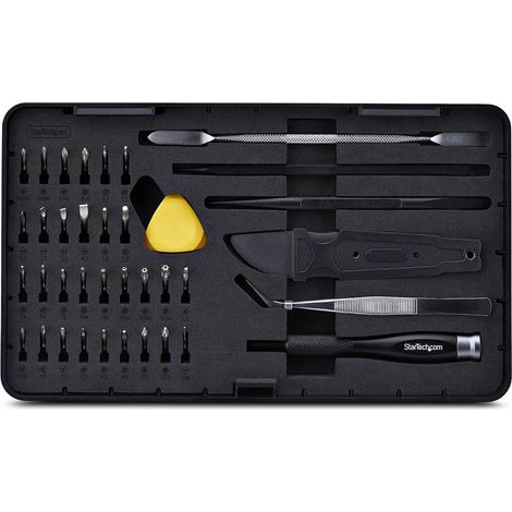 StarTech.com 40-tlg Computer-Reparaturset für Laptop/PC/Elektronik/Telefon, 30-Bit-Präzisionsschraubendreher Reparaturkit für Feinmechaniker, Hebelwerkzeuge, Magnetische Ablage (1/3)