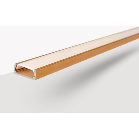 Profilé LED encastrable mini en aluminium 2m – Couleur or bronze – Diffuseur opalin pour éclairage moderne – Compatible rubans LED 8-12mm – Evotrade