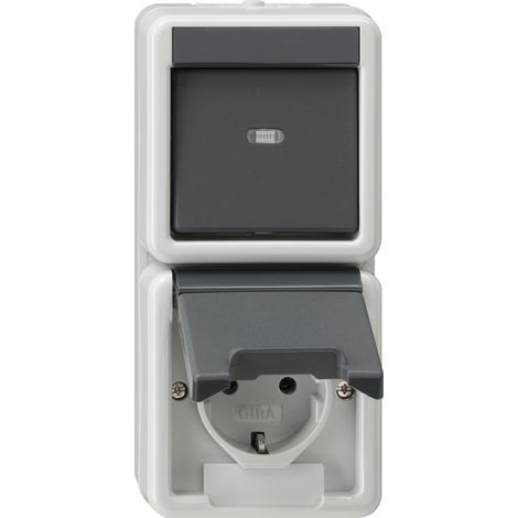 Schalter Gira 417630 IP44 wasserdicht 18x9 cm (1/5)