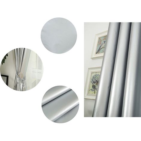 Rideaux occultants épais, enduits et lavables, pour chambre, balcon ou bureau.
