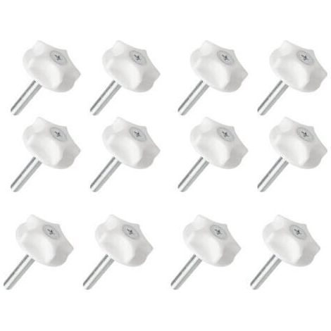 12PCS Pieds de nivellement Pieds de nivellement ajustables en fer PP vissés faciles à utiliser Niveleurs de meubles pour tête de lit Meubles (1/5)