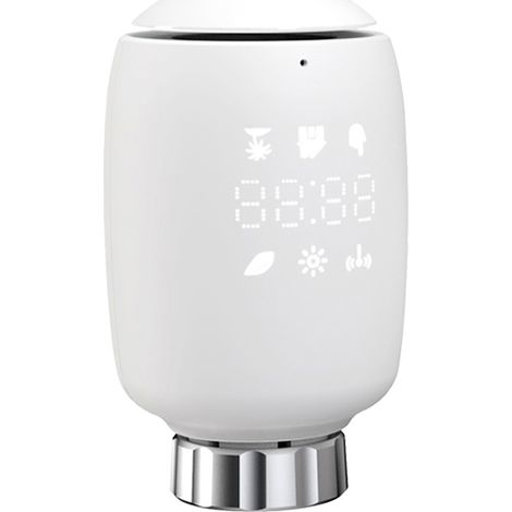 30 Robinet thermostatique de radiateur avec régulateur de température et actionneur intelligent Compatible avec la commande vocale et Google Assistant (1/5)