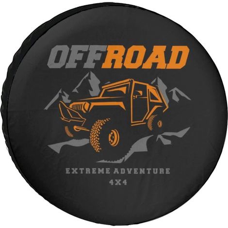 Housse de roue de secours pour voiture tout-terrain - Étanche à la poussière - Convient pour SUV, RV, remorque, roue de voiture de 38,1 cm (1/5)