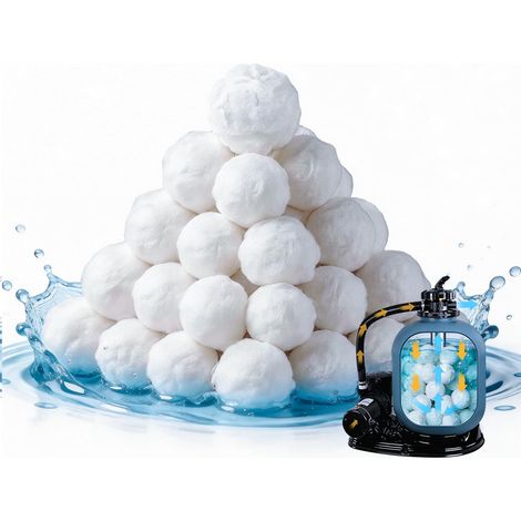 Filter Balls 700 g Balles filtrantes pour système de filtration à sable de piscine – Remplace 25 kg de sable filtrant – Compatible avec tous les systèmes courants et l'eau salée – Accessoires (1/5)