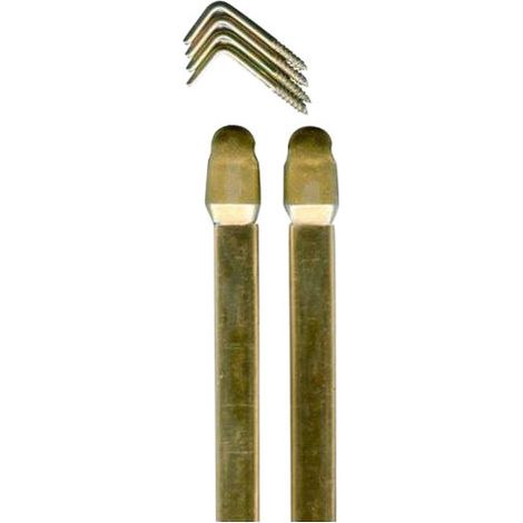 Tringles Vitrage Plates Extensibles Laiton 40x70cm Sachet de 2 - ARDEC