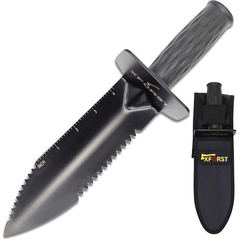 Metal Detection Shovel - Compact 30cm Hardened Steel Digging Tool with Serrated Edge and Non-Slip Handle for Prospecting and Gardening (1/5)