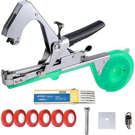 Agrafes pour attacher les branches de plantes à la main + +Machine à relier les rubans -A-- (1/5)