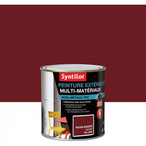 SYNTILOR Peinture multimatériau extérieur SYNTILOR rouge basque satiné 0.5 l (1/5)