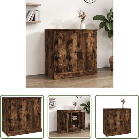 Holzkommode -  Sideboard Räuchereiche 70x35,5x67,5 cm Holzwerkstoff (1/5)