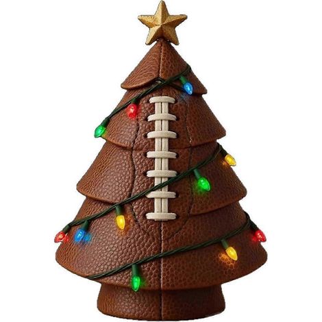 Décorations de sapin de Noël sur le thème du football, sapin de Noël lumineux, décorations de bureau, statues de sapin de Noël sur le thème du football, décorations pour la maison, alimentation secteu (1/5)