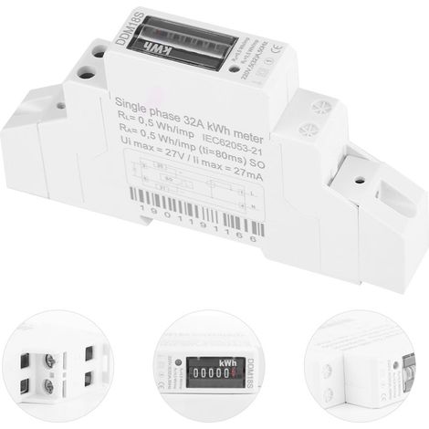 Compteur électrique monophasé sur rail DIN DDM18S 220V/230V (1/5)