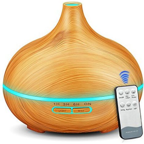 Diffuseur D'huiles Essentielles 550ml , Humidificateur Ultrasonique Diffuseur Aromathérapie Electrique + 7 Couleurs Lumières Led, Arrêt Automatique, Pour La Maison, Parfum, Yoga, Spa