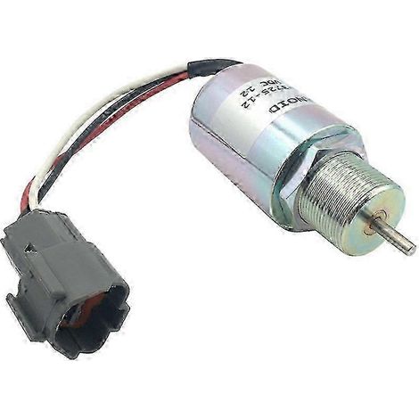 Compatible avec les pelles hydrauliques EC13, EC15, EC15B, EC20, EC20B, EC25, EC30, EC35 et EC45. Électrovanne de coupure de carburant moteur 12 V PJ7415748 SA-3725-12 (1/5)