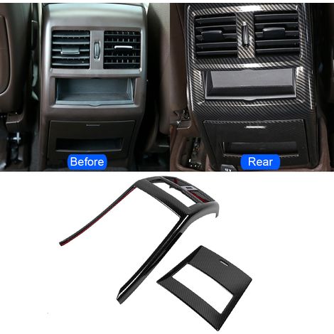 2 Stück Zierrahmen für die hinteren Lüftungsdüsen, passend für Mercedes-Benz GLE-Klasse, GLS, GL (2013–2019), Carbonfaser-Optik (1/5)