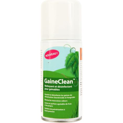 Nettoyant aérosol GaineClean 150ml – Désinfectant pour gaines de climatisation – Élimine bactéries et moisissures – Système de pulvérisation haute pression – Salina