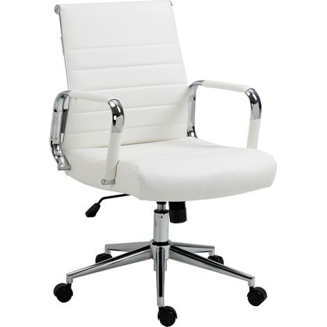 SVITA Office Comfort Bürostuhl Schreibtischstuhl Drehstuhl Chefsessel Kunstleder Weiß