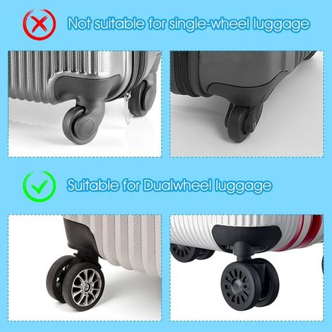 st Bagagehjulsskydd, Silikon Resväska Hjulskydd Anti-Repa Bagagehjulsskydd Bagageutrymme Spinnerhjul