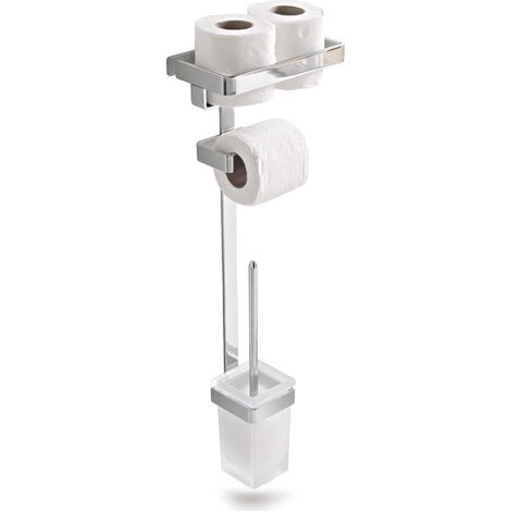BELTRAN 21257 MILAN Escobillero Portarrollos Con Contenedor Cromo Atornillar - ref: 064-21257