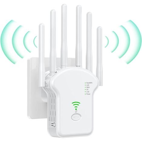 Amplificateur de signal Orysin, prolongateur Wi-Fi pour la maison, amplificateur Internet Wi-Fi jusqu'à 1200 Mbps, bande passante de 11800 pieds carrés (1/2)