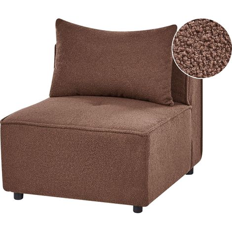 Fauteuil Modulaire Bouclé Siège 1 place Marron Axebo (1/5)
